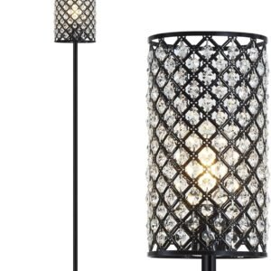 GyroVu Lámpara de pie de cristal, moderna lámpara de pie con