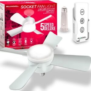 Bell+Howell Socket Breeze - Luz LED de lujo de 5 velocidades