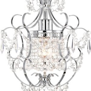 Candelabro pequeño para dormitorio, candelabro cromado 90% p