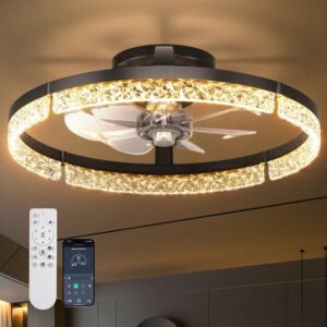 addlon Ventiladores de techo con luces y control remoto, ven