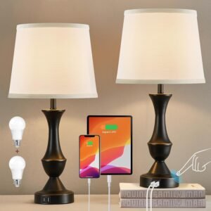 Luvkczc Juego de 2 lámparas de mesa táctiles, lámparas de no