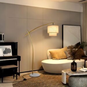 Lightdot Lámpara de pie de arco para sala de estar, modernas