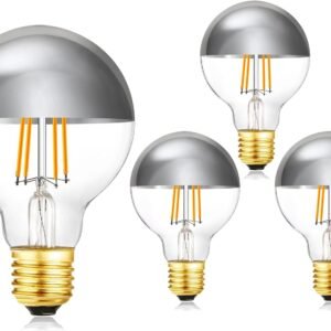 XININSUN Bombilla regulable de media cromada, 6 W (60 W equi