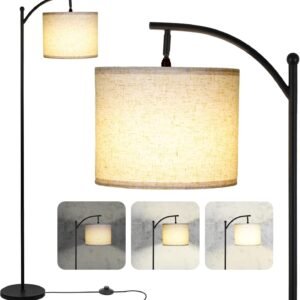 LALISU Lámpara de pie moderna, lámpara de pie ajustable de 3