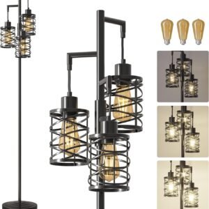 Oneach Lámpara de Pie Industrial de 70", Lámpara de Pie Regu