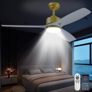 Ventiladores de techo de 52 pulgadas con luces y control rem