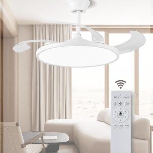 Ventiladores de techo retráctiles con luces, ventilador de t