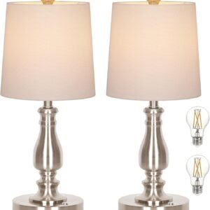 Dott Arts Juego de 2 lámparas de mesa inalámbricas, lámpara