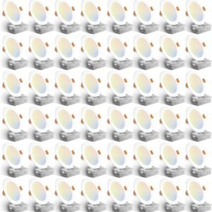 Amico paquete de 48 unidades de luces LED empotrables ultraf
