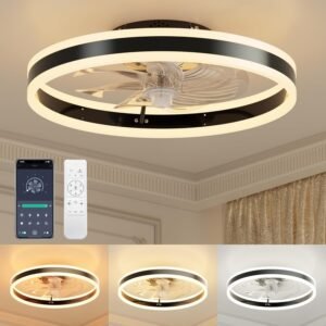 ULG Ventiladores de techo de perfil bajo con luces y control