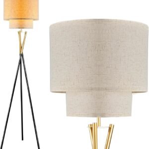 Lightdot Glod - Lámpara de pie con trípode, modernas lámpara