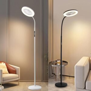 PINSAI Ventilador de piso con luces, ventilador multifuncion