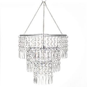 FlavorThings Lámpara de araña de cuentas acrílicas de crista