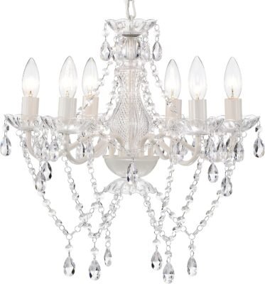 Mr.Color Candelabros blancos Candelabro de cristal Lámpara d