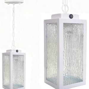 Lámpara colgante para exteriores, del atardecer al amanecer,