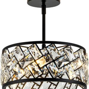 Rpzloila Lámpara de Techo de Cristal de 3 Luces, Lámpara de