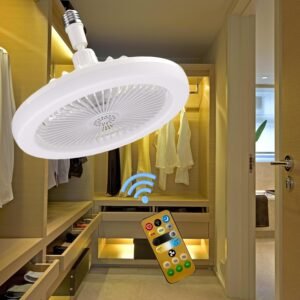 Wotofulin Ventilador de enchufe de 10 pulgadas con luz - Con